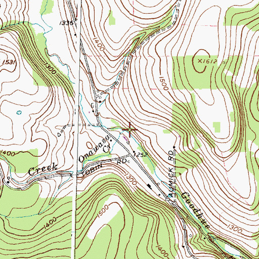 Topographic Map of Onawasa Creek, NY