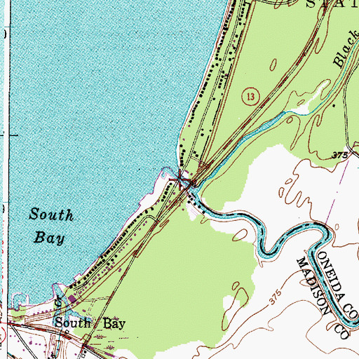 Topographic Map of Oneida Creek, NY