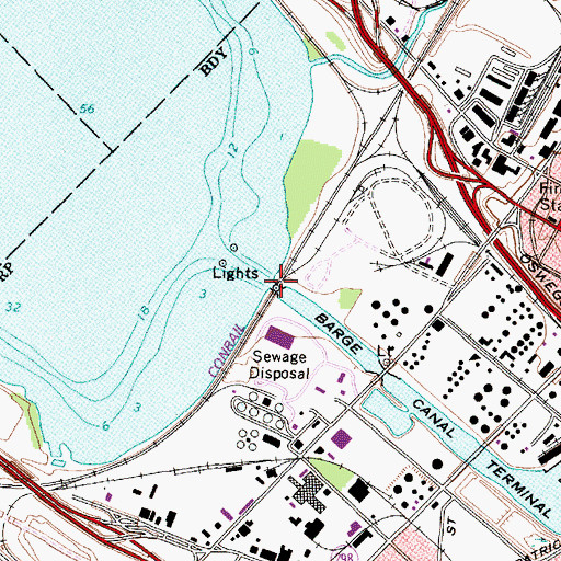 Topographic Map of Onondaga Creek, NY