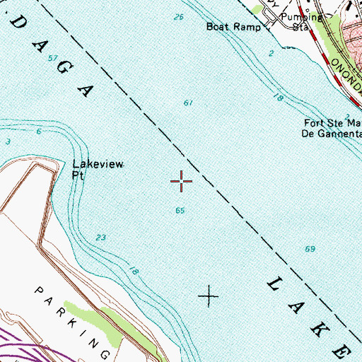Topographic Map of Onondaga Lake, NY