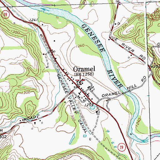 Topographic Map of Oramel, NY