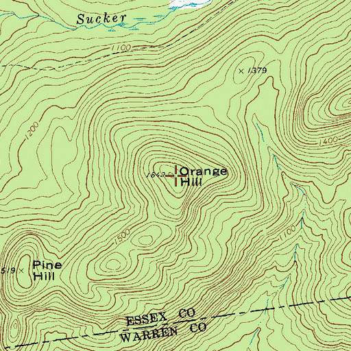 Topographic Map of Orange Hill, NY