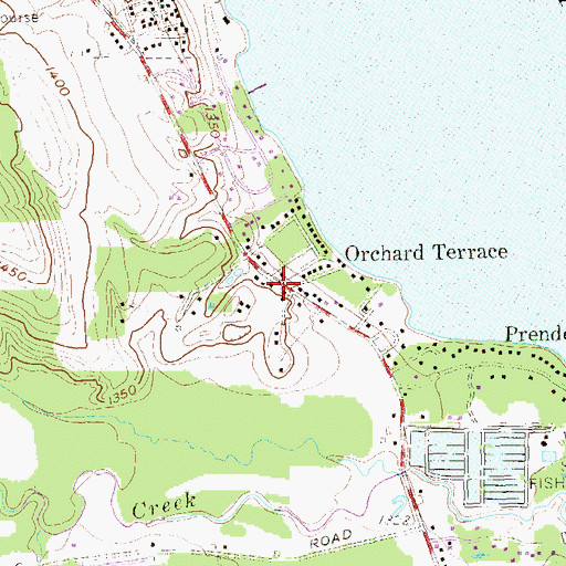 Topographic Map of Orchard Terrace, NY