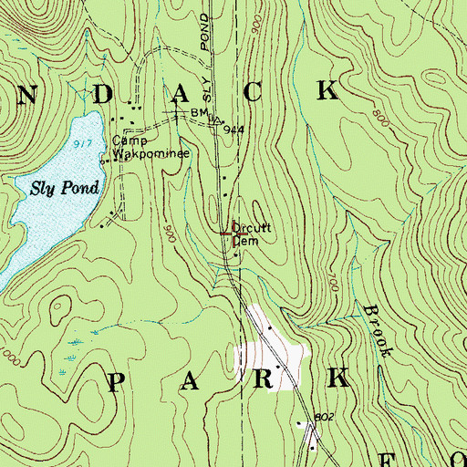Topographic Map of Orcutt Cemetery, NY