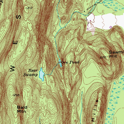 Topographic Map of Ore Pond, NY