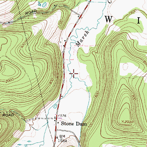 Topographic Map of Orebed Creek, NY
