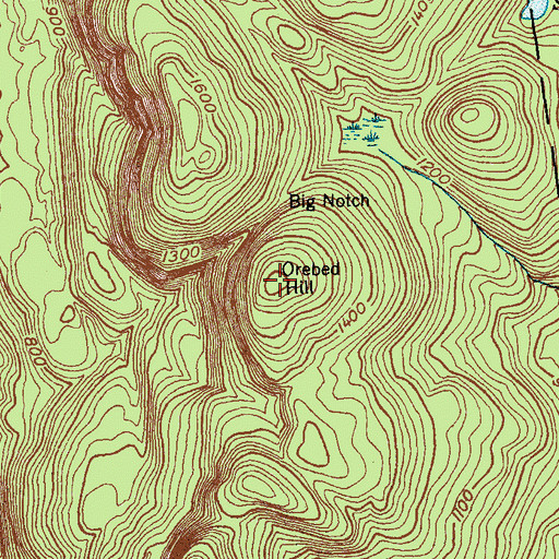 Topographic Map of Orebed Hill, NY