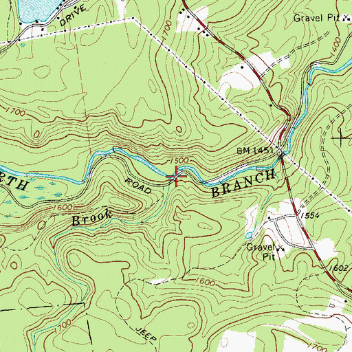 Topographic Map of Oregon Brook, NY