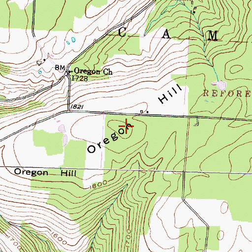 Topographic Map of Oregon Hill, NY