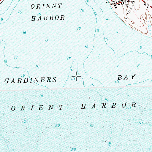 Topographic Map of Orient Harbor, NY