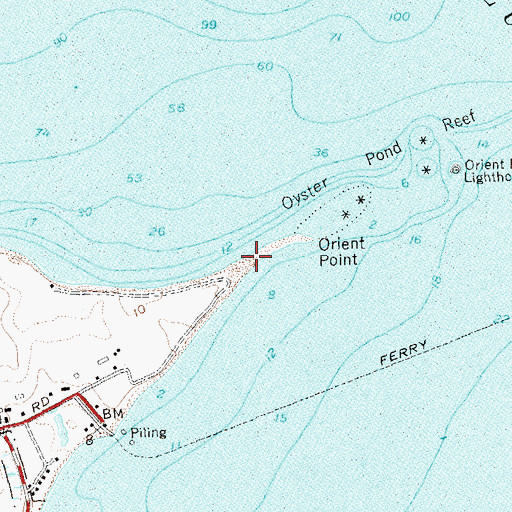 Topographic Map of Orient Point, NY