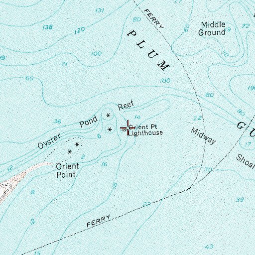 Topographic Map of Orient Point Lighthouse, NY