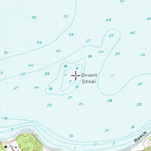 Topographic Map of Orient Shoal, NY