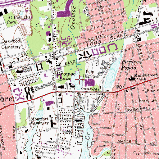 Topographic Map of Orowoc Lake, NY