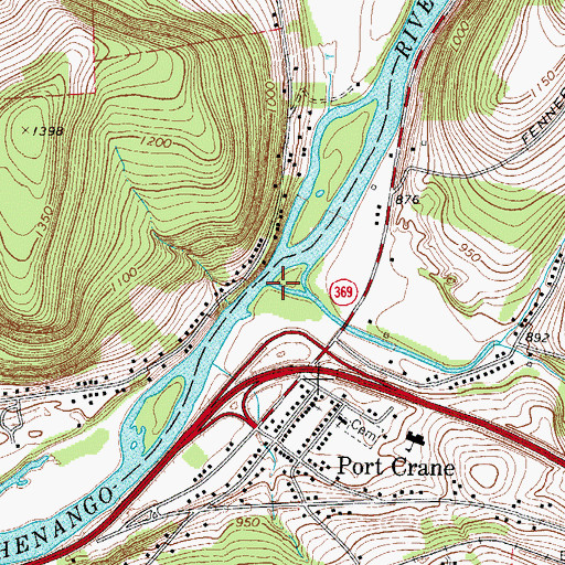 Topographic Map of Osborne Creek, NY