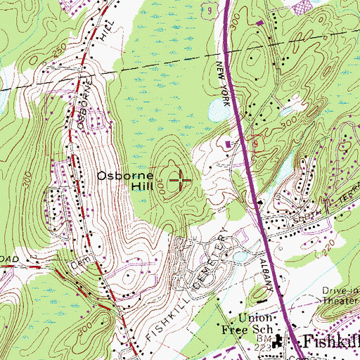 Topographic Map of Osborne Hill, NY