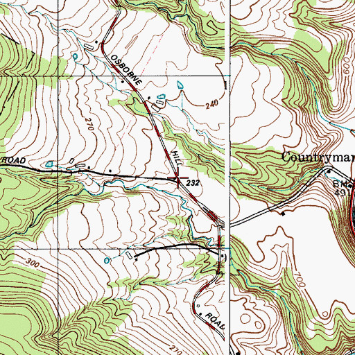 Topographic Map of Osborne Hill School (historical), NY