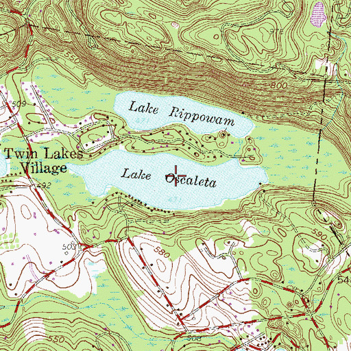 Topographic Map of Oscaleta Lake, NY