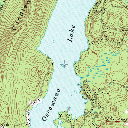 Topographic Map of Oscawana Lake, NY