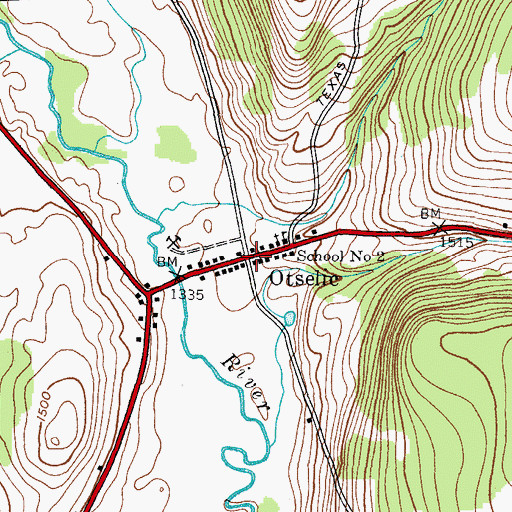 Topographic Map of Otselic, NY