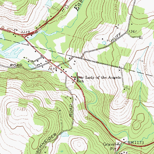 Topographic Map of Our Lady of the Angels School, NY
