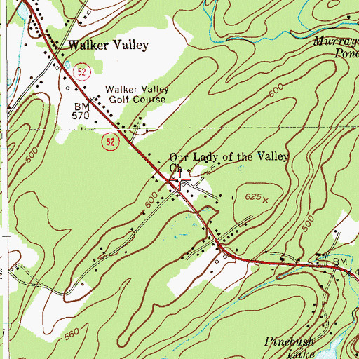 Topographic Map of Our Lady of the Valley Church, NY