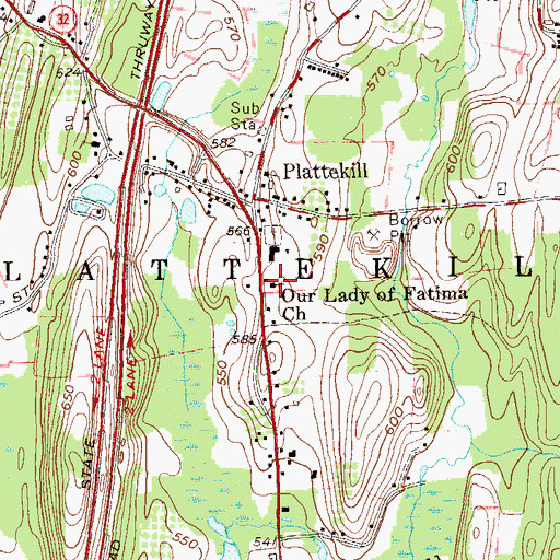 Topographic Map of Our Lady of Fatima Church, NY