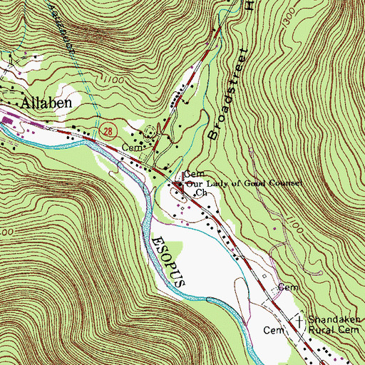 Topographic Map of Our Lady of Good Counsel Church, NY