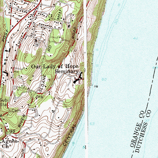 Topographic Map of Our Lady of Hope Seminary (historical), NY
