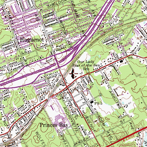 Topographic Map of Our Lady Star of the Sea School, NY
