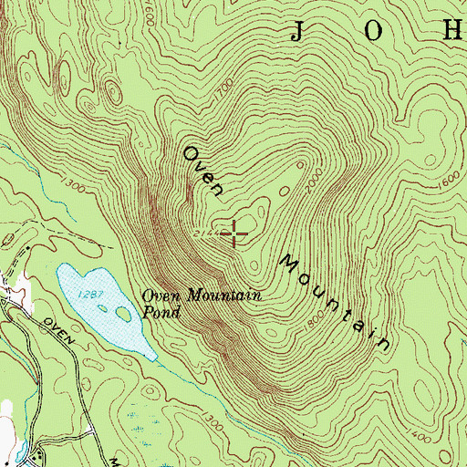 Topographic Map of Oven Mountain, NY