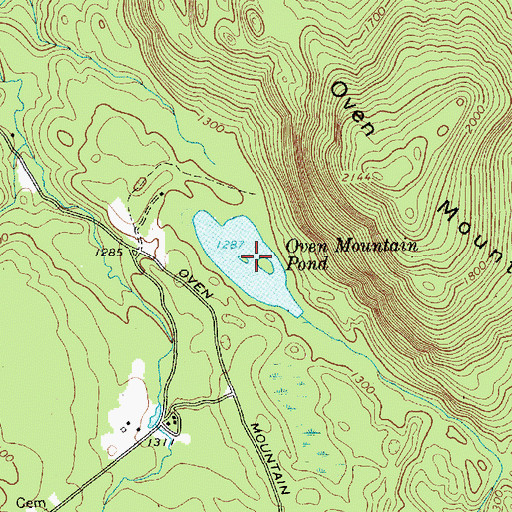 Topographic Map of Oven Mountain Pond, NY