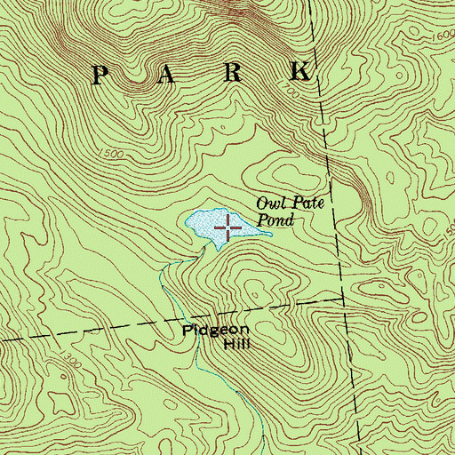 Topographic Map of Owl Pate Pond, NY