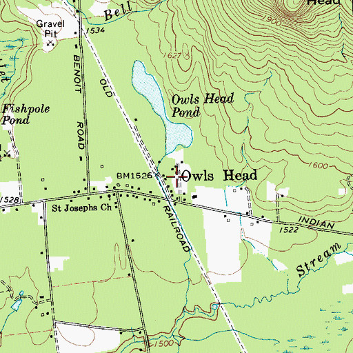 Topographic Map of Owls Head, NY