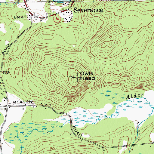 Topographic Map of Owls Head, NY