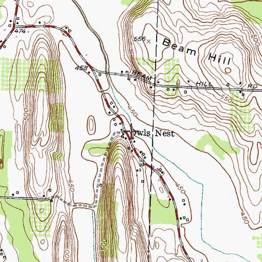 Topographic Map of Owls Nest, NY