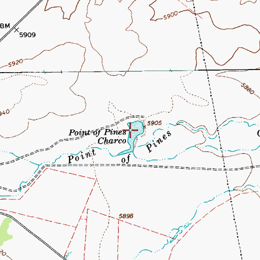 Topographic Map of Point of Pines Charco, AZ