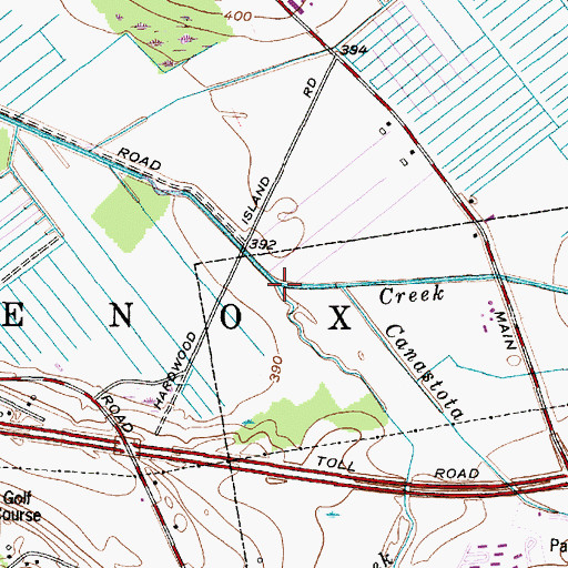 Topographic Map of Owlville Creek, NY