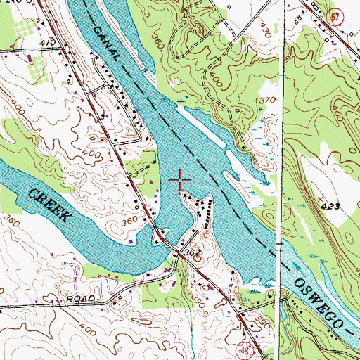 Topographic Map of Ox Creek, NY