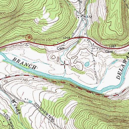 Topographic Map of Oxbow Hollow, NY