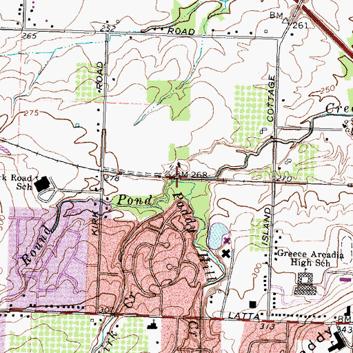 Topographic Map of Paddy Hill Creek, NY