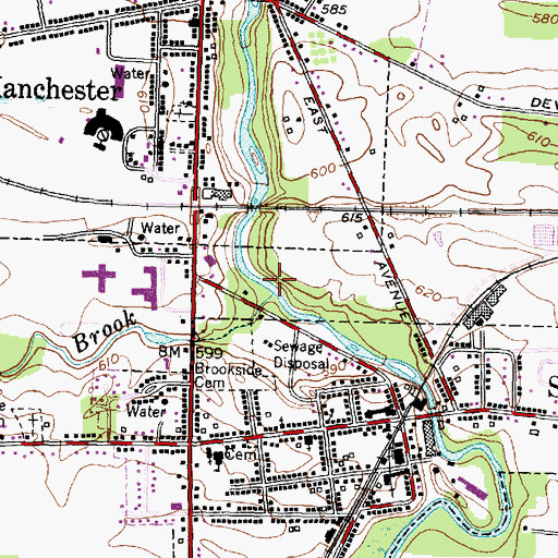 Topographic Map of Padelford Brook, NY