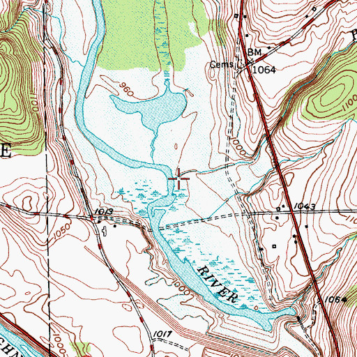 Topographic Map of Page Brook, NY