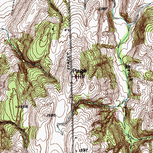 Topographic Map of Page Hill, NY
