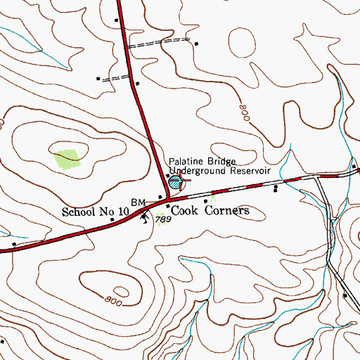 Topographic Map of Palatine Bridge Underground Reservoir, NY