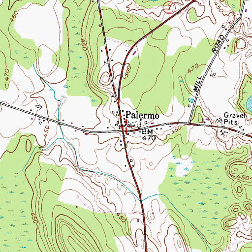 Topographic Map of Palermo, NY