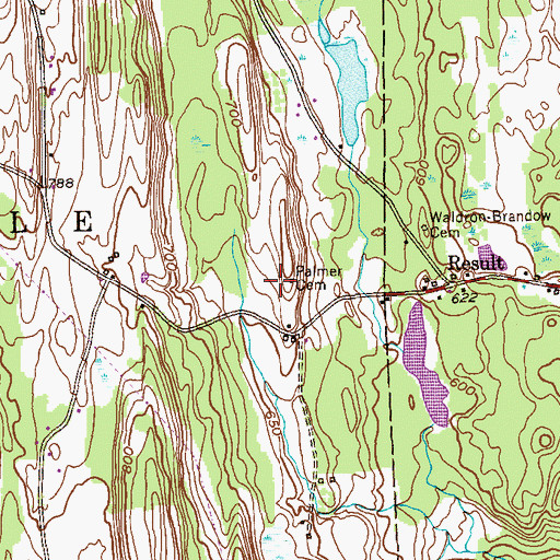 Topographic Map of Palmer Cemetery, NY