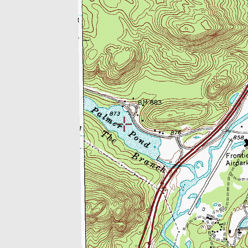 Topographic Map of Palmer Pond, NY