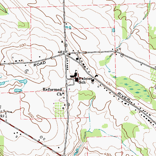 Topographic Map of L Pearl Palmer Elementary School, NY
