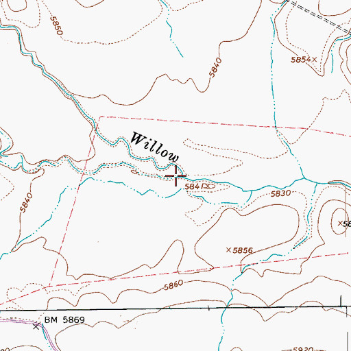 Topographic Map of Point of Pines Creek, AZ